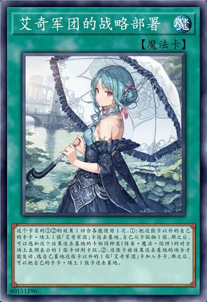 艾奇军团的战略部署