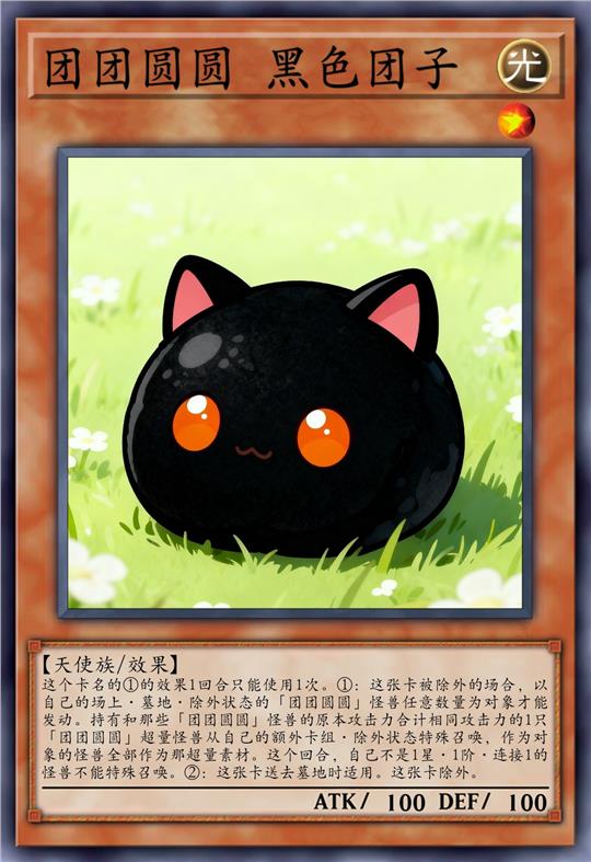 团团圆圆 黑色团子